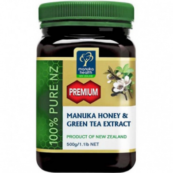 Miere Manuka Premium cu extact de ceai verde 500g